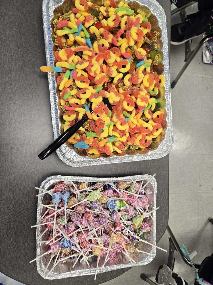 Candy salad made by 5th grade.