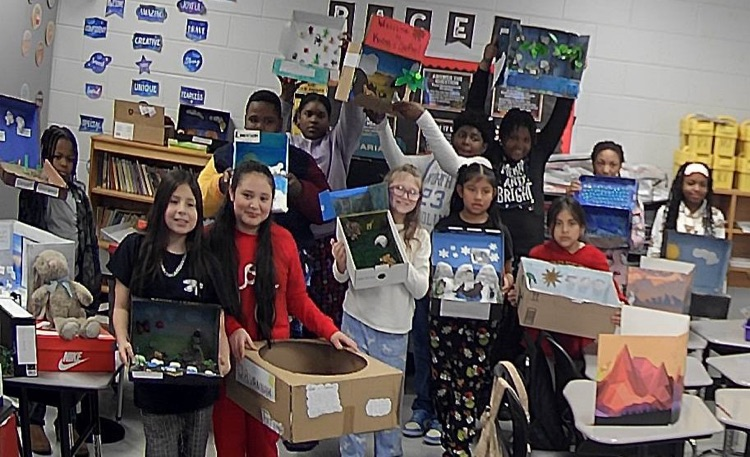 Students worked on ecosystem.