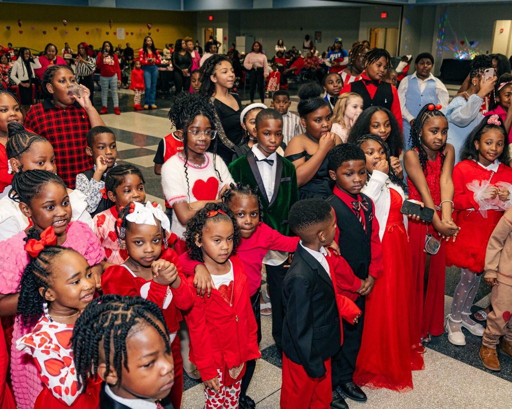 These are photos from last years Valentine's dance of students dancing.