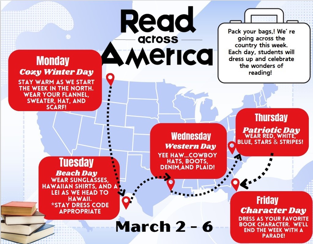 The flyer gives information about Read Across America Week.