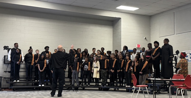 The photos show our Black History Program today.