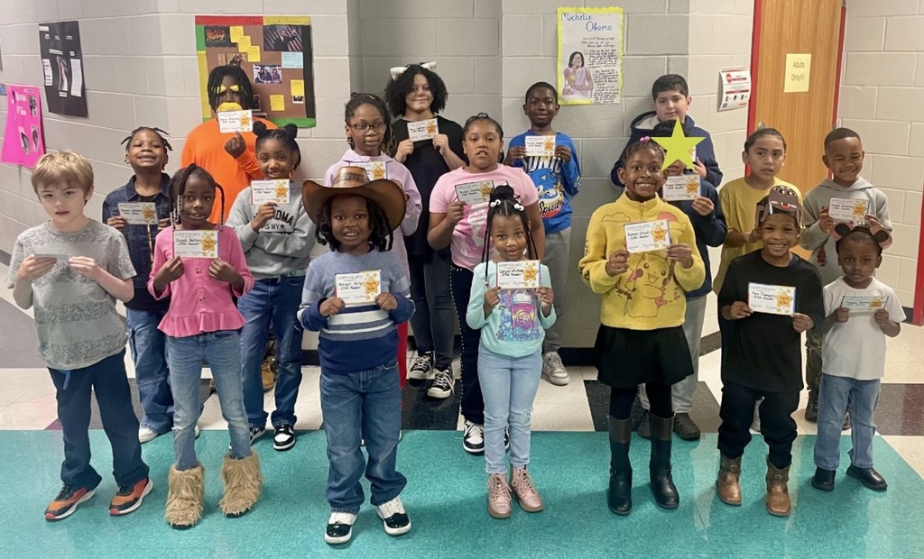 The photo shows Star Readers for February.