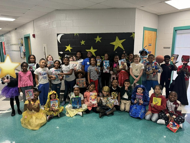 The photos show students dressed for Read Across America Week