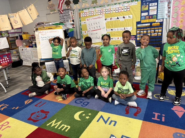 Students wore green for St Patrick’s Day  