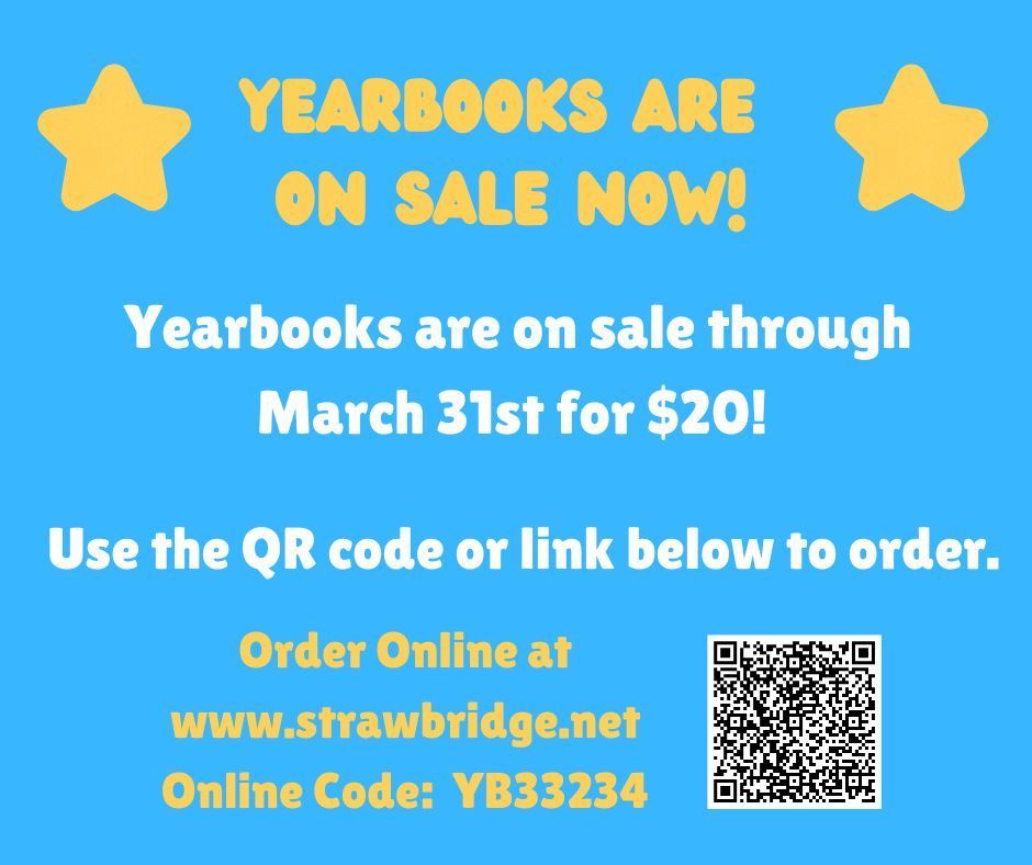 The flyer explains how to order yearbooks.