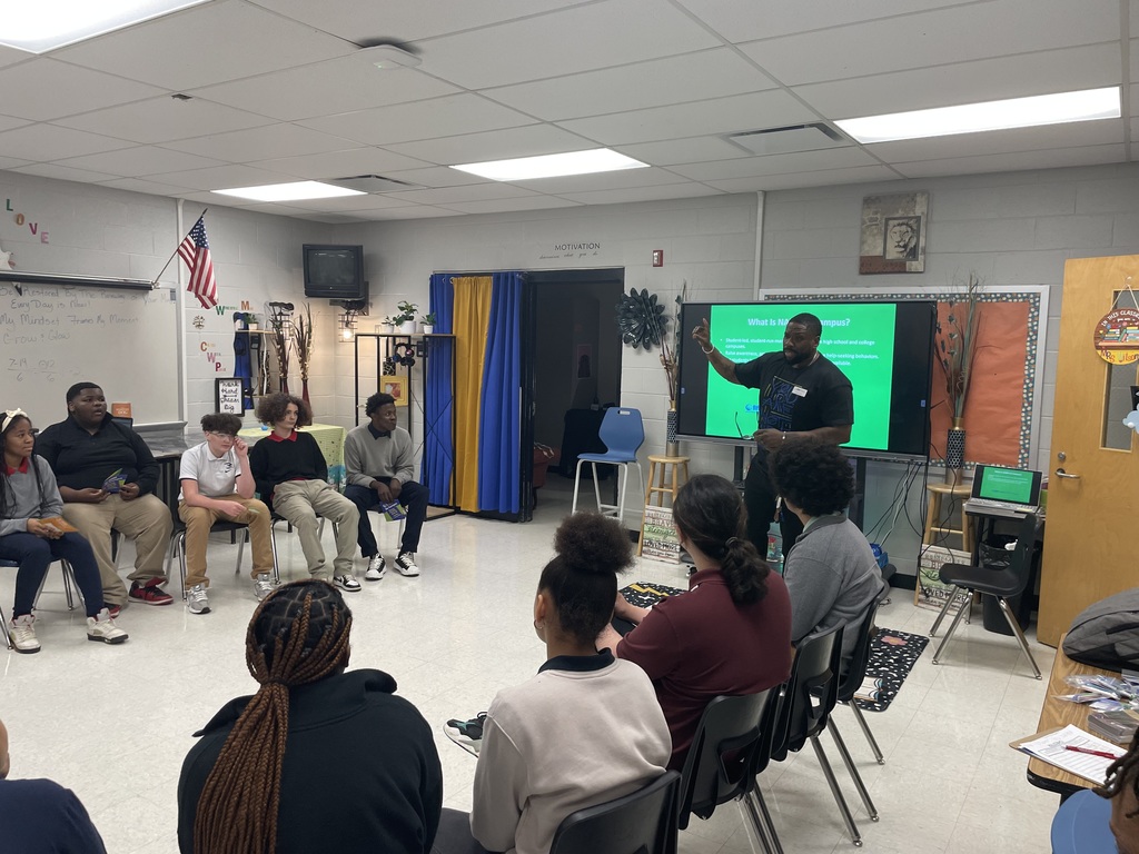 Terrance speaking with TLC students.