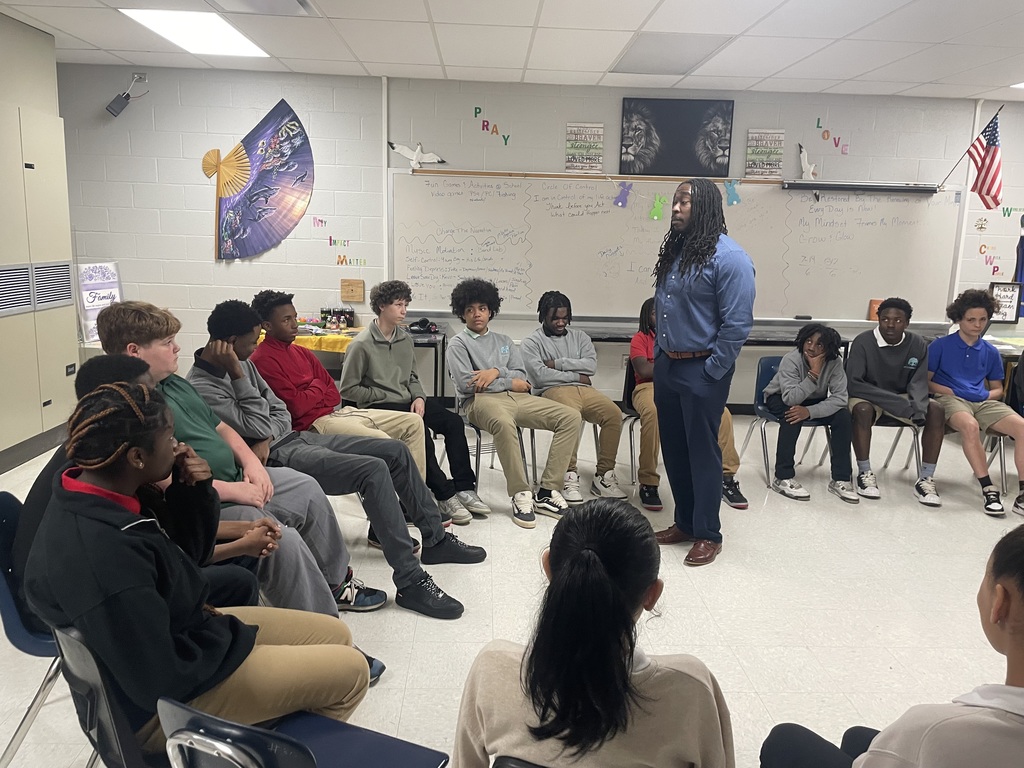 Joey speaking with our students.