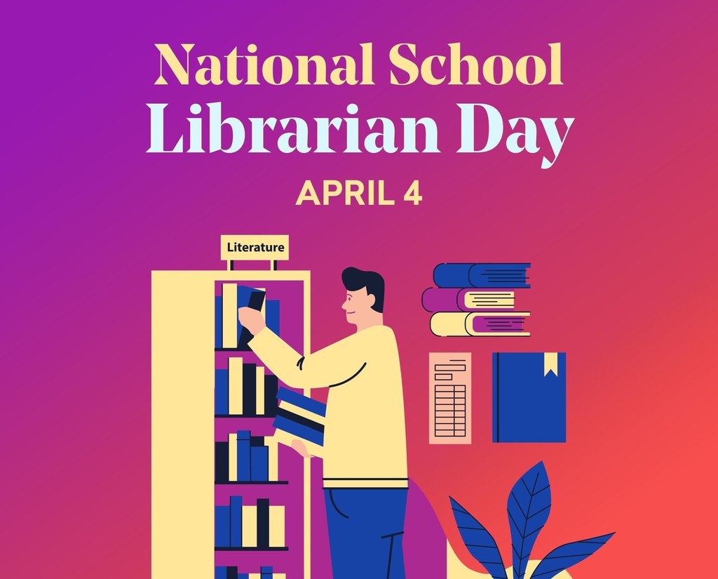National School Librarian Day, April 4, graphic
