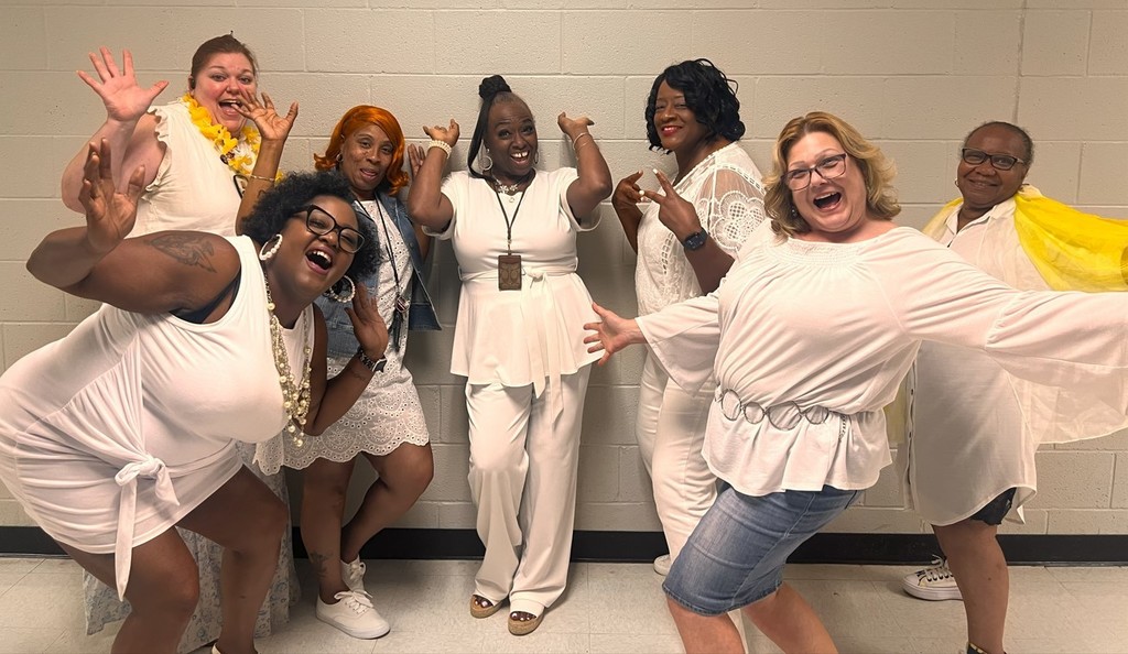 TLC staff in their white-out attire!