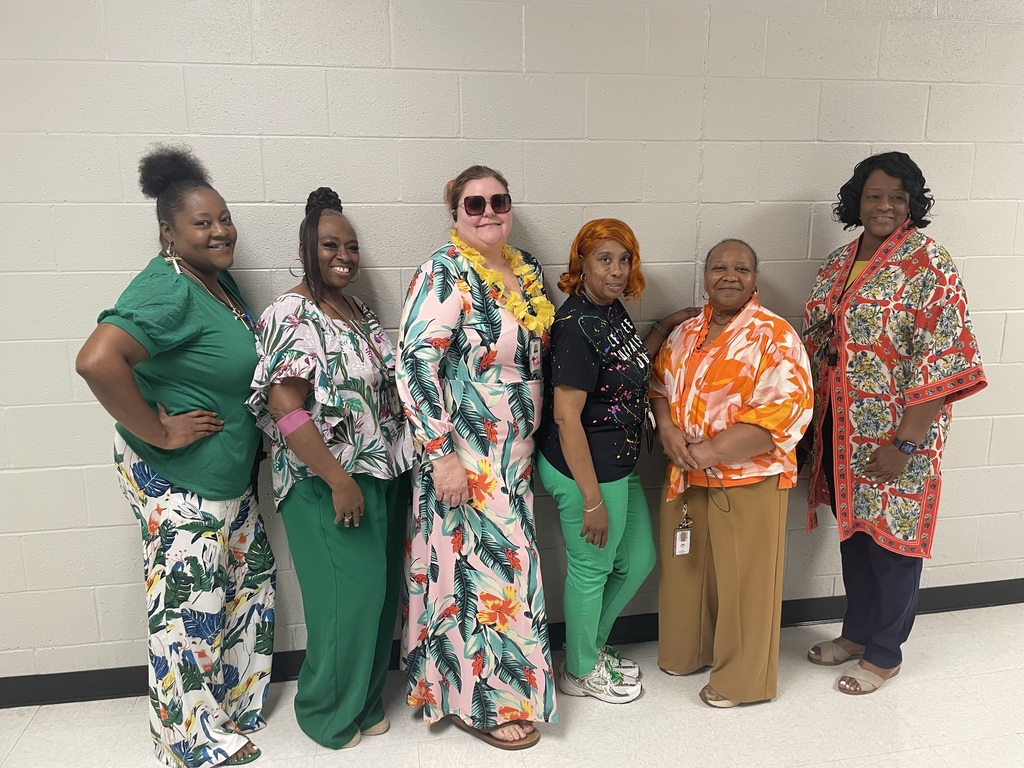 TLC staff in their island colors!