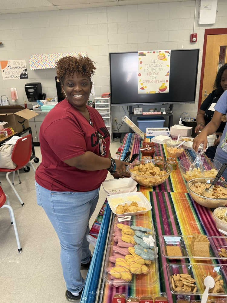 The staff had a social today. 