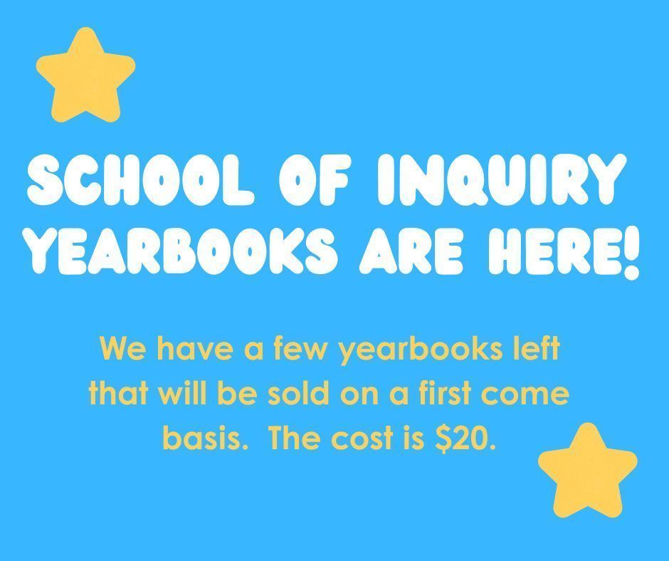 The flyer advertises yearbooks for sale.