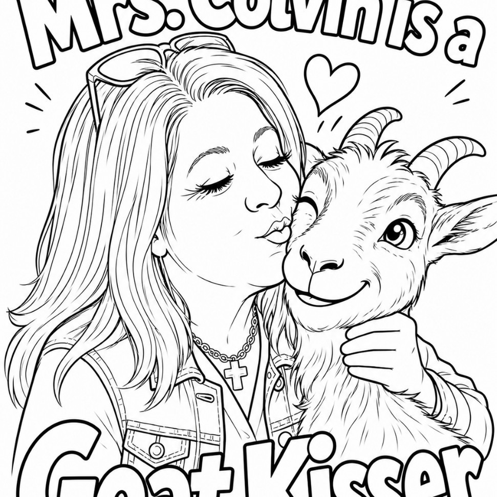 Mrs. Colvin is a Goat Kisser
