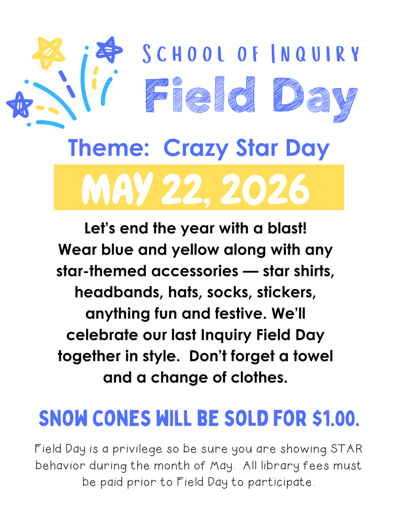 The flyer gives information on Field Day.