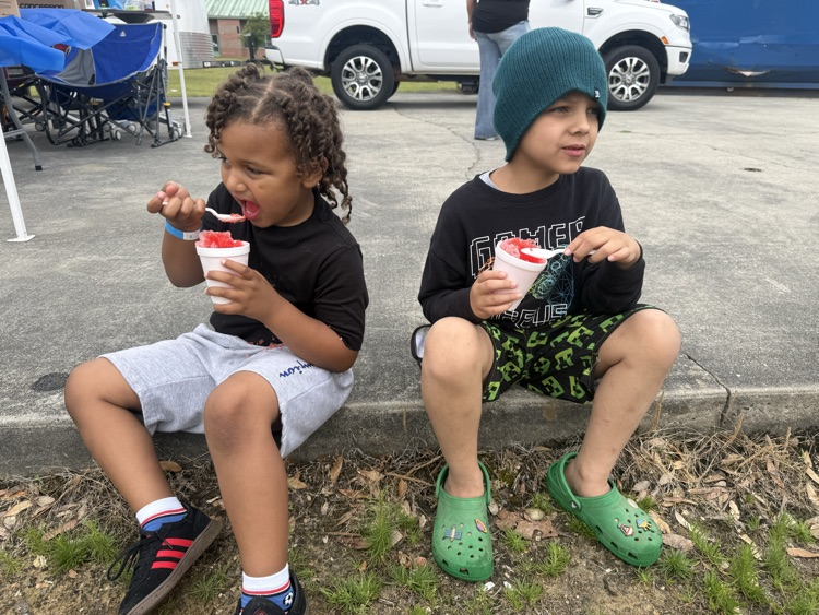 Students are playing at Field Day. 