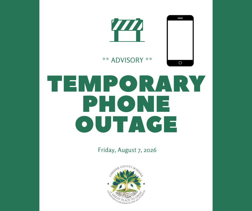 Decorative Image, stating Temporary Phone Outage