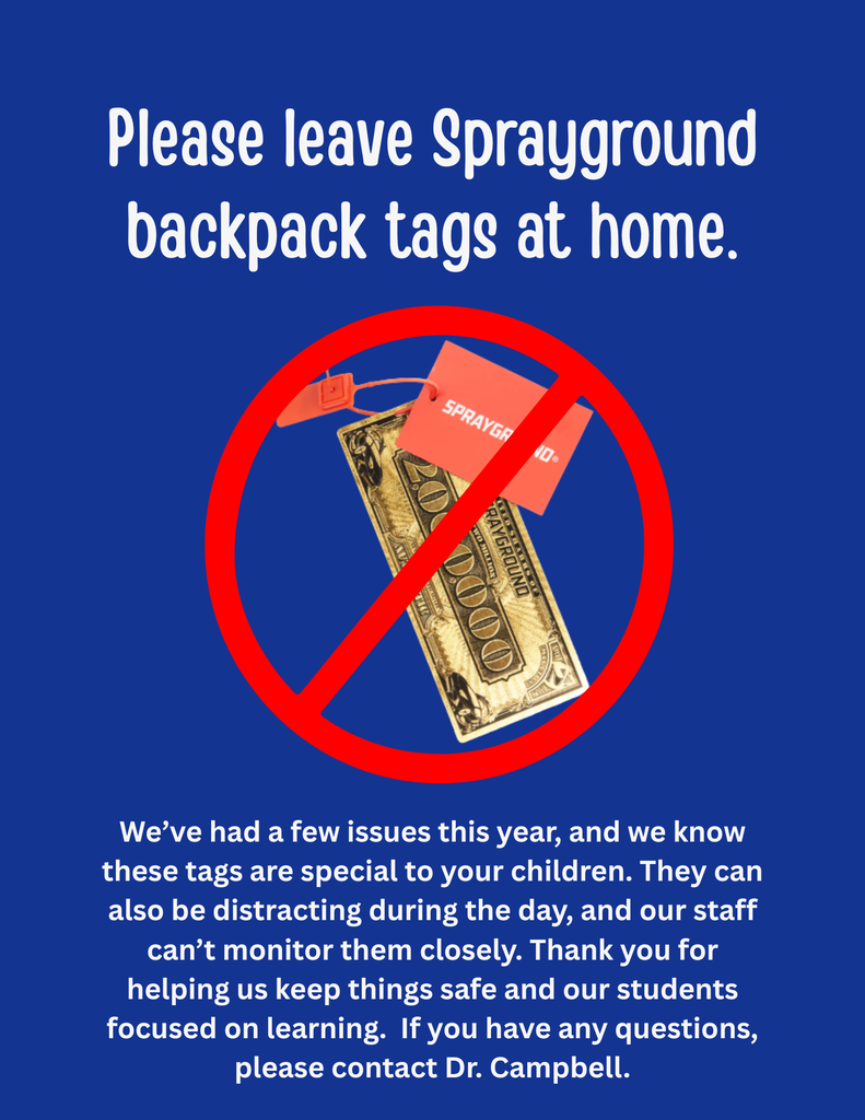 Please leave Sprayground backpack tags at home.