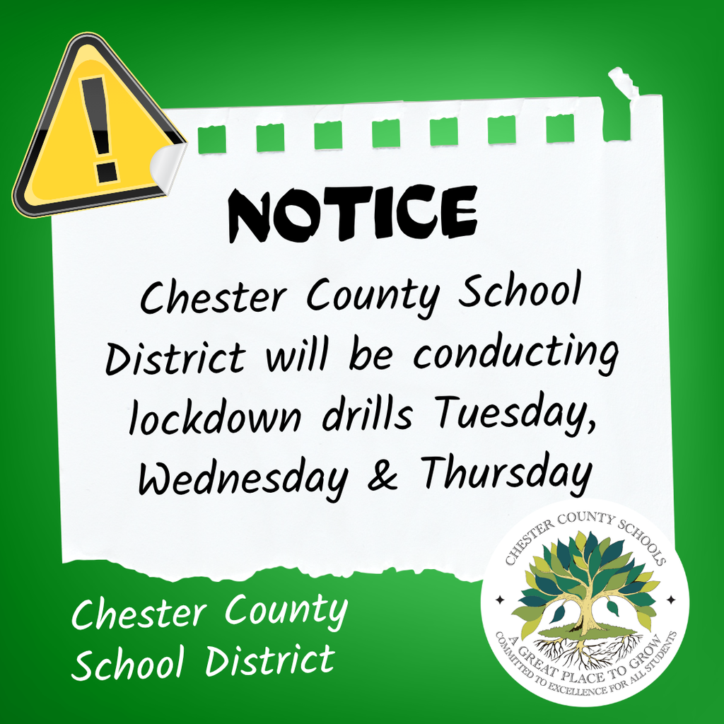 Image sharing that CCSD will conduct lockdown drills