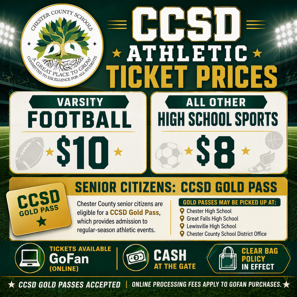 CCSD Athletic Tickets Prices Graphic