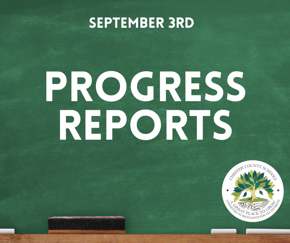Graphic sharing that progress reports go home September 3rd