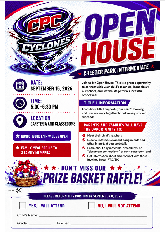 We will have Open House on September 15th.