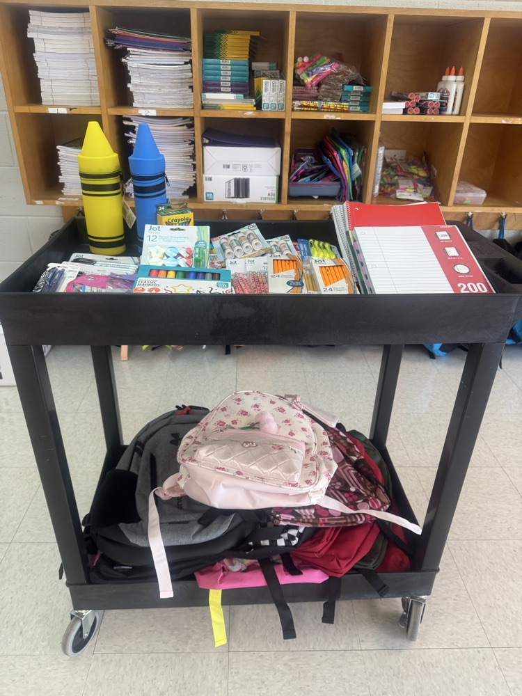 School supplies were donated  