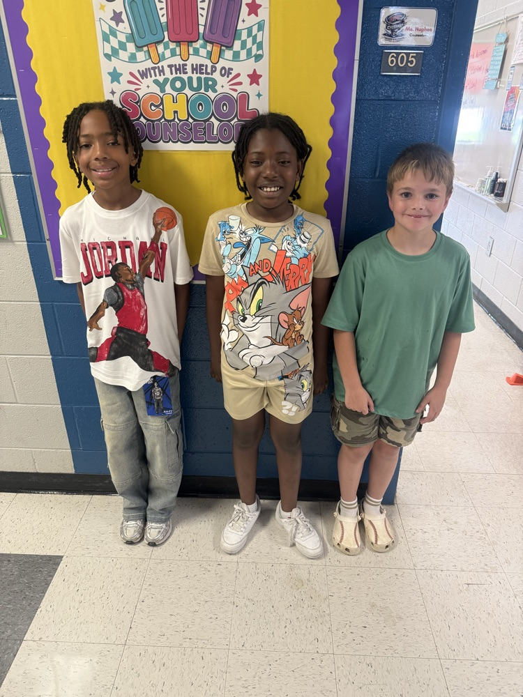 The boys pictured received pizza for completing summer work  