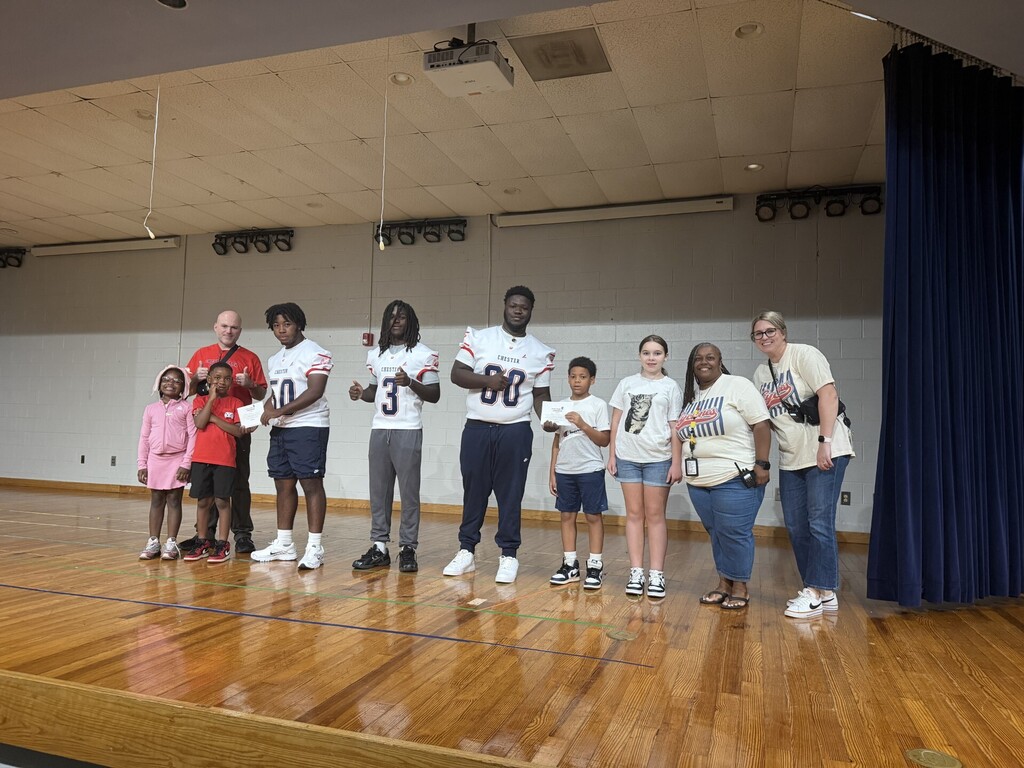The students pictured were presented "I'm a CAT 5" Cyclone award.