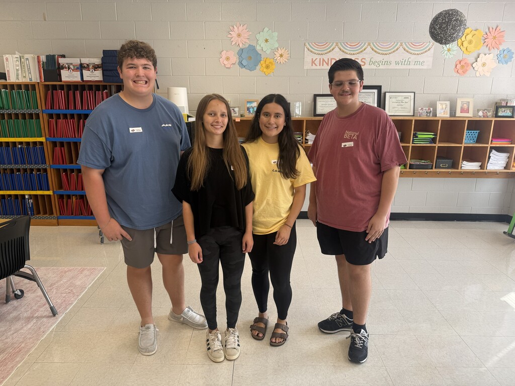 Beta Club members helped us move a book room today!