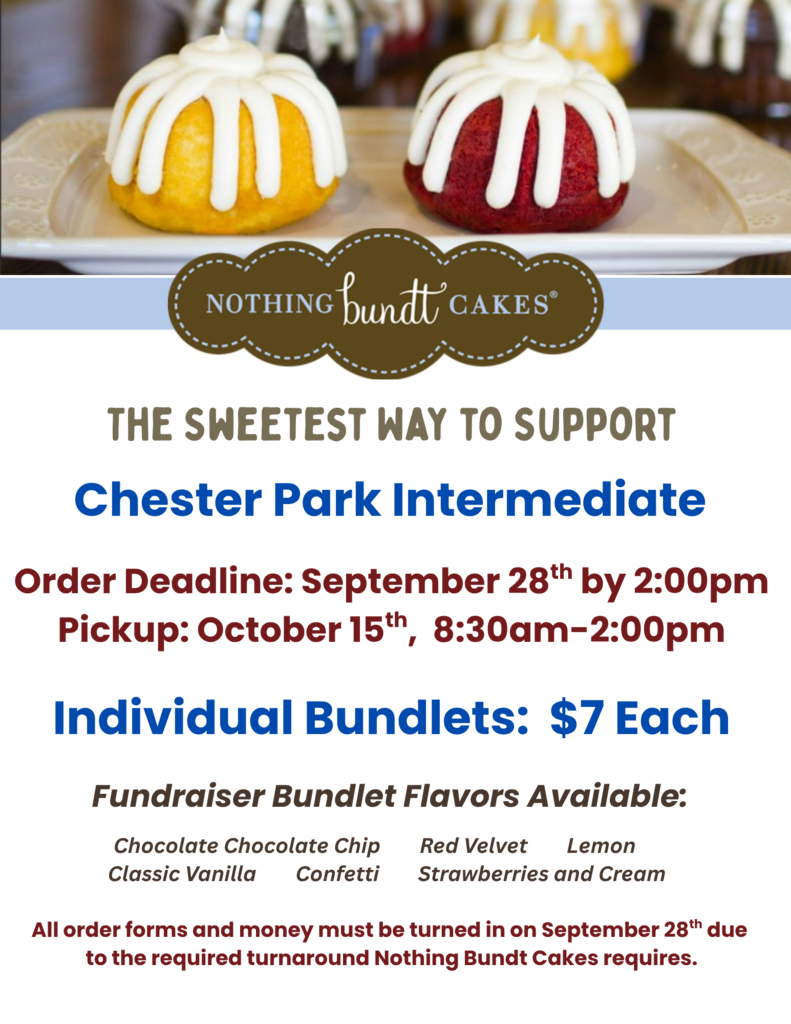 Our Nothing Bundt Cakes fundraiser is going on now.
