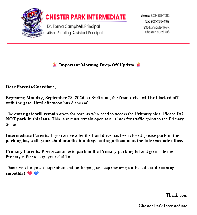 The flyer gives important changes to car line in the morning.