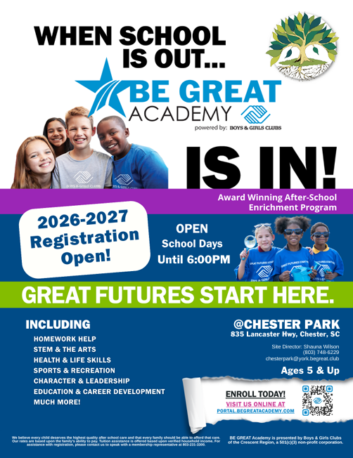 Be Great Academy registration is open now.