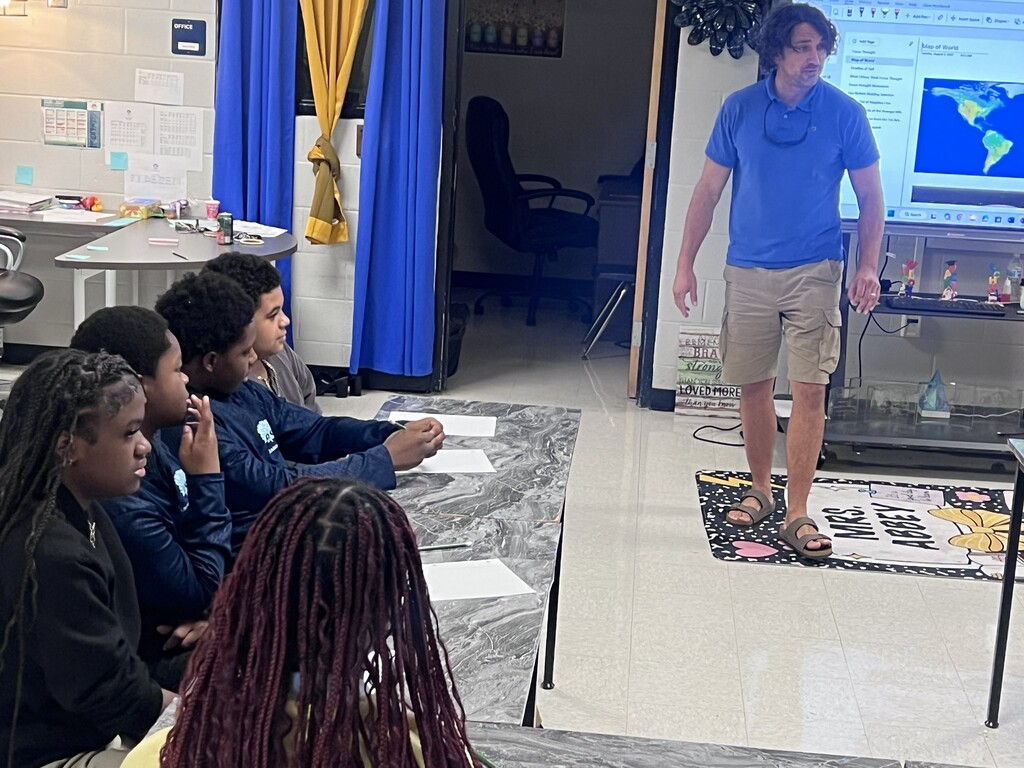 Mr. Pete Stone speaking to the TLC students