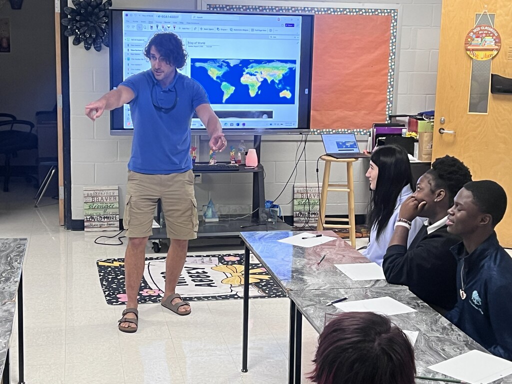 Mr. Pete Stone speaking to the TLC students