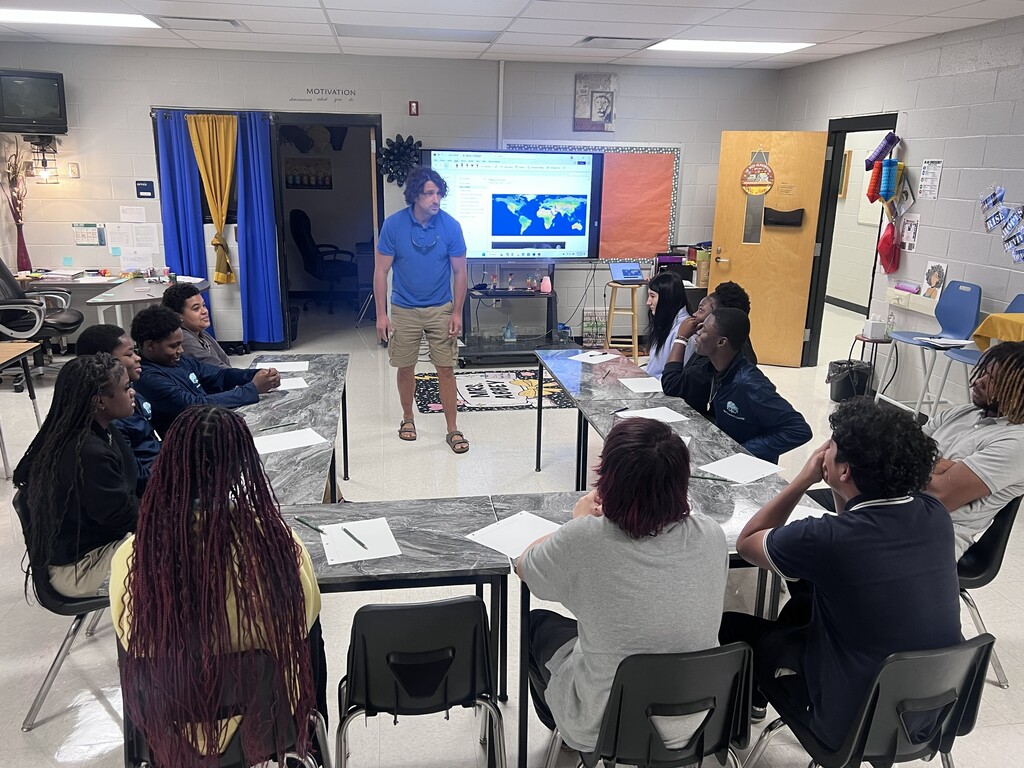 Mr. Pete Stone speaking to the TLC students
