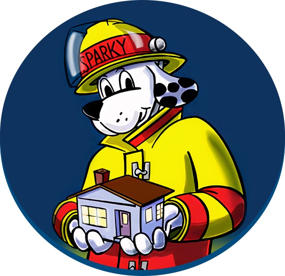 Sparky the Fire Dog visits tomorrow