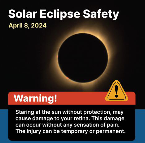solar eclipse safety graphic