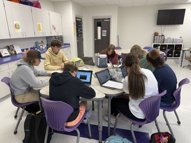 10th grade working on The Rise of Civilization Hands-on Chapter Project. 