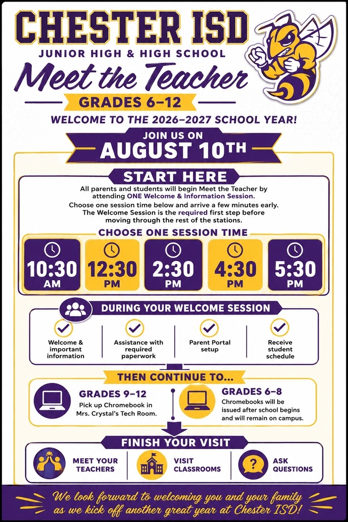 Grades 6-12, Meet the Teacher