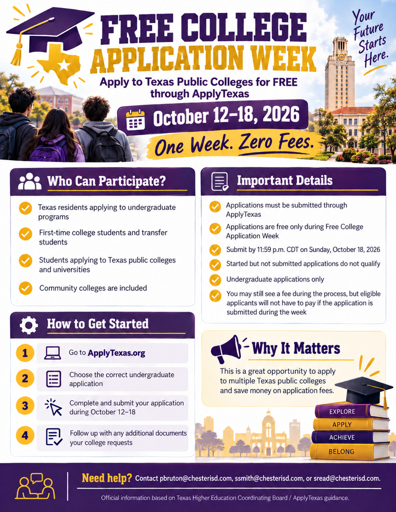 Free College Application Week - October 12-18