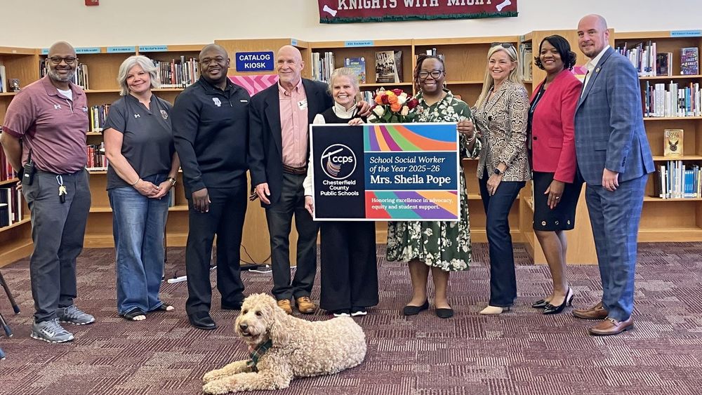 Shiela Pope with leadership and colleagues