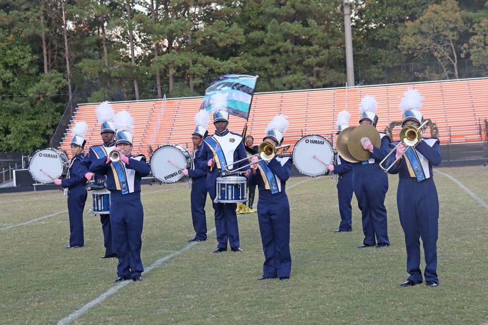 Marching band preforming