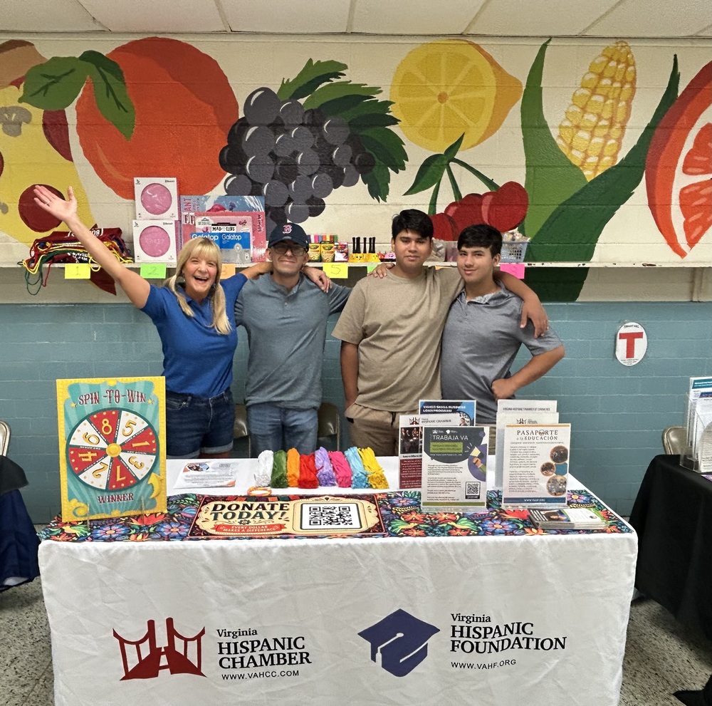Vounteers helping with the Virginia Hispanic Foundation