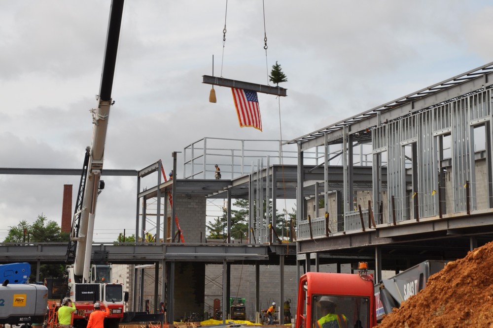 Beam being placed on Bensley ES