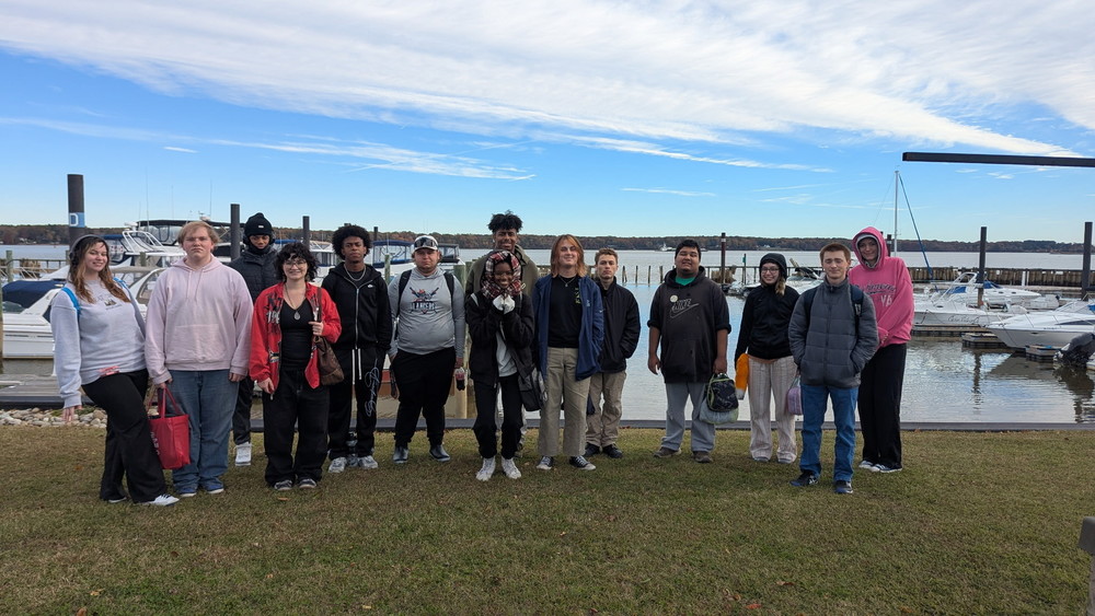 image of students in front of the Chesapeake Bay