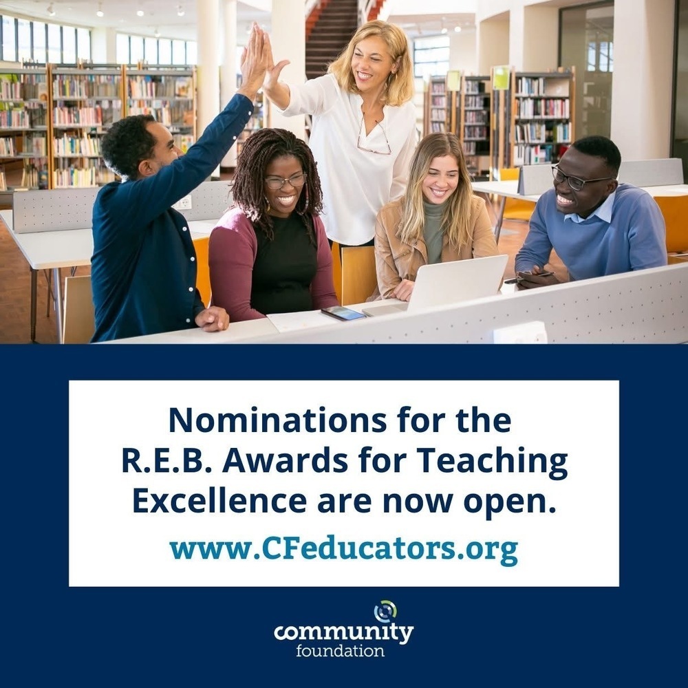 Nomincations for the R.E.B. Awards for Teaching Excellence are now open