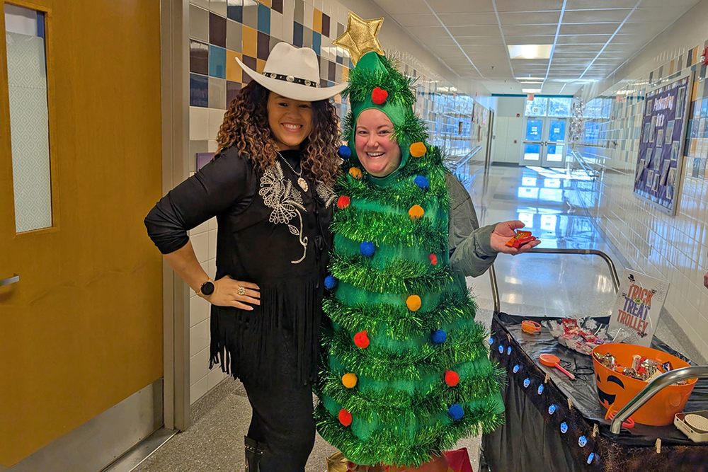 team enjoying their goodies