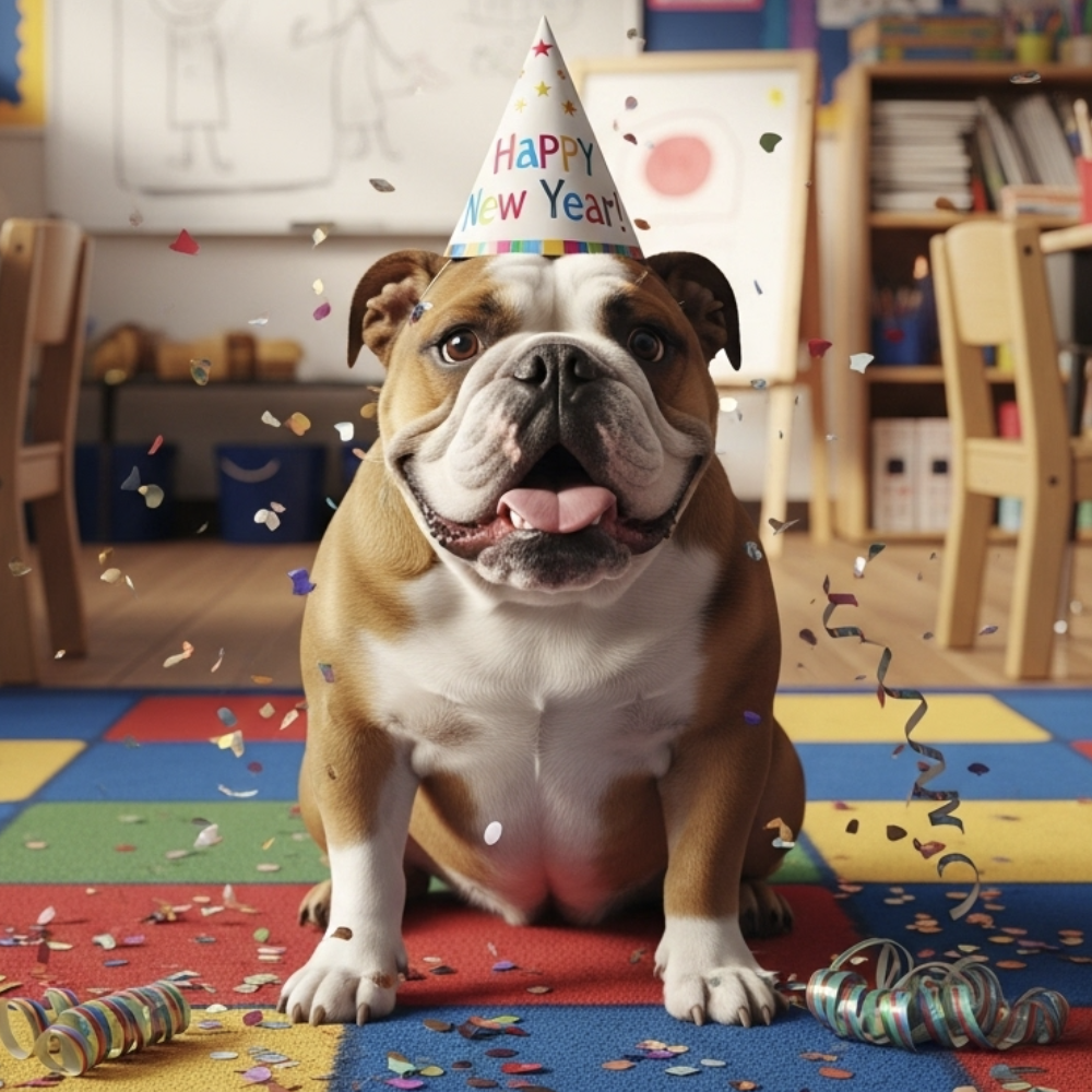Happy New Year Bulldog
