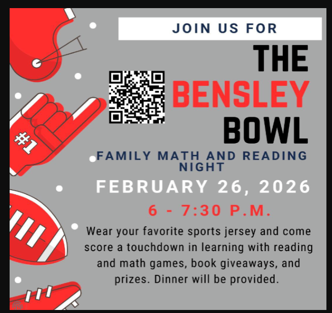 The Bensley Bowl will be held on Thursday Feb. 26th from 6:00 p.m. till 7:30 p.m.