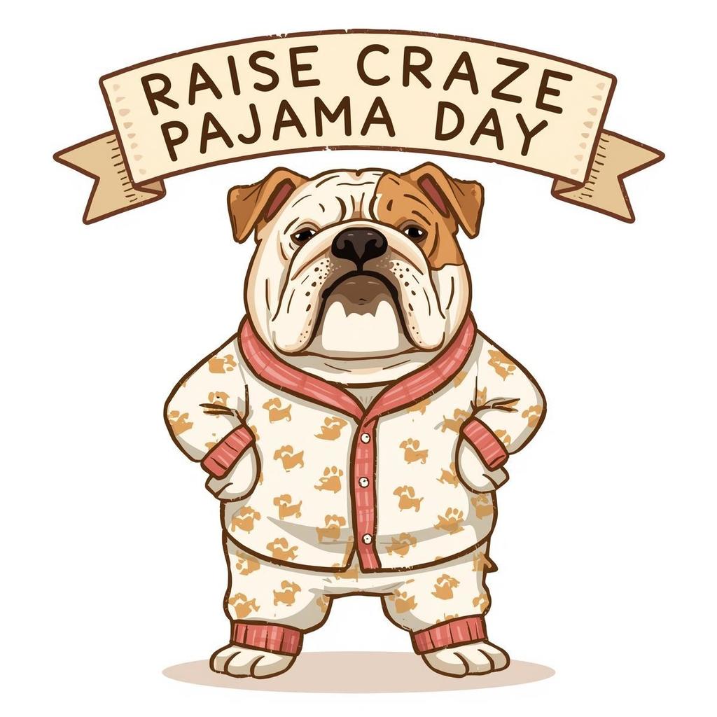 Bulldog in pajamas